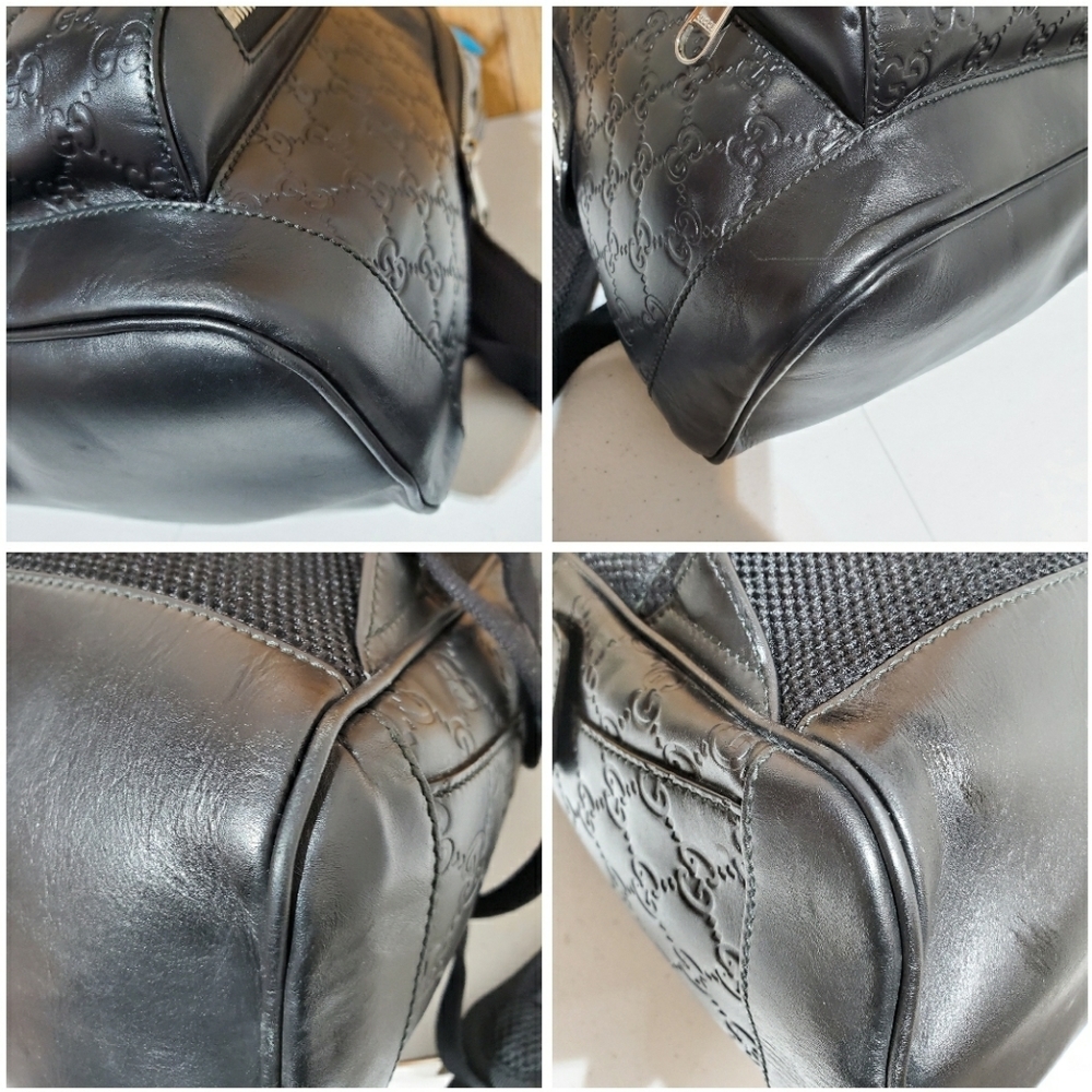 Gucci Black Signature Leather Backpack - Picture 12 of 12